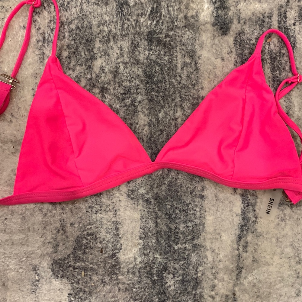 SHEIN pink swim top
